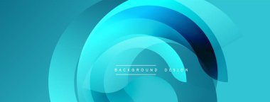 Soyut arkaplan özellikleri katmanlanmış şeffaf daireler. Turkuazın dereceli gölgeleri derinlik yaratır, modern estetik. Dijital projeler için uygun minimalist tasarım.