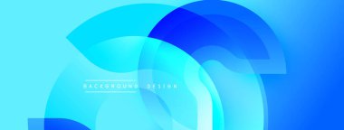 Soyut mavi katmanlar dinamik bileşim yaratır. Yumuşak eğimler hareketi, derinliği gösterir. Minimum metin arkaplan tasarımı mevcut. Modern, temiz estetik.