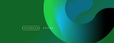 Soyut arkaplan akış katmanları. Maviye yeşil geçişler, dinamik görsel efekt yaratıyor. Modern tasarım dijital projeler ve sunumlar için uygundur.