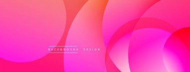 Soyut arkaplan özellikleri üst üste binen daireler, canlı pembeler, portakallar, morlar. Pürüzsüz gradyanlar modern, dinamik görsel efekt yaratır. Dijital projeler için uygun minimalist tasarım.