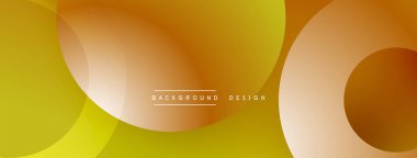 Soyut arkaplan özellikleri üst üste binmiş daireler, eğimler sarıdan turuncuya kayıyor. Metin arkaplan dizaynı odaklı minimalist tasarım. Sıcak tonlar modern estetik oluşturur.