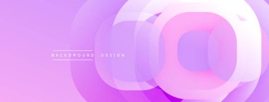 Soyut arkaplan özellikleri üst üste binen şeffaf çemberler. Yumuşak mor renkler modern, dinamik görsel efekt yaratır. Dijital projeler için uygun minimalist tasarım.