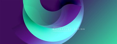 Soyut sıvı şekilleri örtüşür, canlı gradyanlar yaratır. Mor, turkuaz, mavi renkler pürüzsüz karışıyor. Modern tasarım, hareket, derinlik ve görsel ilgiyi çağrıştırıyor. Arka planlar için minimalist estetik.