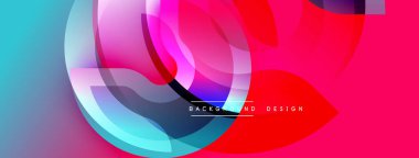 Soyut sıvı şekilleri örtüşür, canlı gradyanlar yaratır. Pembe, mavi, mor renkler kompozisyona hakim. Arkaplan, pankart ve sunumlar için modern tasarım ögesi.