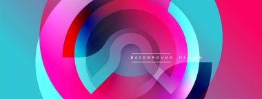 Soyut, canlı çemberler, dinamik, renkli bir arkaplan oluşturur. Gradyan gölgeler harmanlanarak modern tasarım elementi oluşturur. Yumuşak geçişler görsel cazibe sunar.