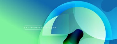 Soyut akışkan şekiller, canlı turkuaz, yeşil eğimler. Üst üste binen katmanlar dinamik bileşim yaratır. Arka planlar ve sunumlar için modern tasarım öğesi. Yumuşak geçişler, yumuşak ışıklandırma.