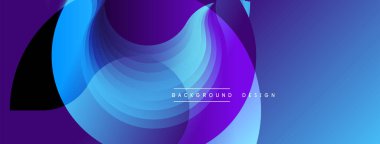 Soyut akış şekilleri dinamik gradyan arkaplan oluşturur. Canlı maviler, mor renkler kusursuz bir şekilde harmanlanır. Modern tasarım hareketi, enerjiyi, entelektüeli çağrıştırıyor. Minimalist estetik.