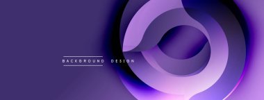Soyut mor tasarım katmanlı dairesel şekiller içerir. Gradyan etkisi derinlik yaratır, modern estetik. Minimum metin arka plan tasarım kavramını gösterir. Yumuşak geçişler, zarif kompozisyon..
