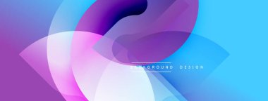 Soyut sıvı şekilleri örtüşür, canlı gradyanlar yaratır. Mavi, mor, pembe renkler kusursuz bir şekilde harmanlanır. Modern tasarım hareketi, enerjiyi, görsel cazibeyi çağrıştırıyor. Arkaplan yenilik ve teknoloji öneriyor.