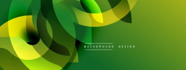 Soyut sıvı şekilleri üst üste binerek dinamik yeşil sarı bileşim oluşturur. Modern tasarım hareket, enerji ve derinlik öneriyor. Pürüzsüz gradyanlar görsel cazibeyi artırır.