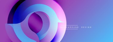 Soyut sıvı şekilleri örtüşür, canlı mor, pembe ve mavi renkler yaratır. Modern tasarım hareket, enerji, dinamik bileşim öneriyor. Arkaplan temiz estetik sunuyor.