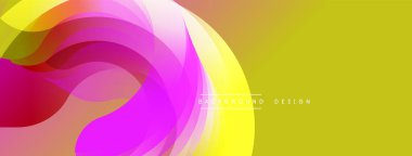 Soyut akışkan şekiller, canlı renklerin karışımı. Sarı, pembe, turuncu gradyanlar dinamik görsel efekt yaratır. Arkaplan ve sunumlar için uygun modern tasarım.