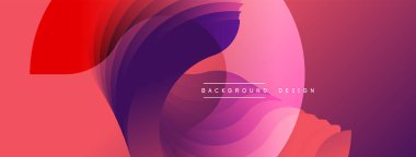 Soyut sıvı şekiller harmanlanır, canlı pembeler, morlar, kırmızılar yaratır. Katmanlı tasarım hareketi çağrıştırıyor, modern estetiği. Arka plan dinamik enerjiyi, pürüzsüz geçişleri öneriyor.