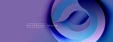 Soyut tasarım katmanlı daireler, gradyanlar içerir. Mor, mavi renkler kompozisyona hakim. Modern estetik arka planlar, sunumlar, dijital sanat için uygun. Yumuşak geçişler derinlik yaratır.