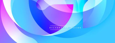 Soyut sıvı şekilleri örtüşür, canlı gradyanlar yaratır. Maviler, morlar, beyazlar pürüzsüz harmanlanır. Modern tasarım hareketi, enerjiyi, görsel cazibeyi çağrıştırıyor. Mevcut en küçük metin.