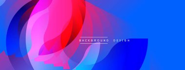 Soyut canlı katmanlar dinamik bileşim yaratır. Pembe, mavi ve mor renklerin karışımı pürüzsüzdür. Modern tasarım enerjiyi, akıcılığı ve görsel ilgiyi çağrıştırıyor. Arkaplan metni arkaplan tasarımı okur.