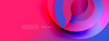 Canlı, soyut arka plan örtüşen dairesel katmanlar. Artan geçişler pembeleri, mavileri, morları harmanlıyor ve modern görsel efektler yaratıyor. Dijital projeler için uygun minimalist tasarım.