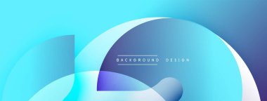 Soyut mavi eğimler akan şekiller yaratır. Üst üste binen eğriler dinamik bileşim oluşturur. Metin arkaplan dizaynı odaklı minimalist tasarım. Modern estetik.
