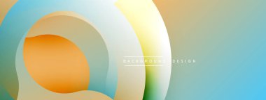 Soyut katmanlar akışkan şekiller yaratır. Yumuşak renk eğimleri turuncu, sarı, mavi, yeşil karışımı. Minimalist tasarım, modern estetiği çağrıştırıyor. Dijital projeler için mükemmel arkaplan.