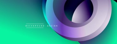 Soyut akış katmanları dinamik bir görüntü yaratır. Değişken renkler mordan maviye dönüşür. Modern tasarım, hareket, derinlik ve entelektüelliği çağrıştırıyor. Yumuşak eğriler sonsuzluğu gösterir.