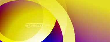 Soyut, enerjik bir arkaplan. Üst üste binen daireler dinamik renk değişimleri yaratır. Sarılar, morlar, maviler kusursuz bir şekilde harmanlanır. Dijital projeler için modern tasarım ögesi.