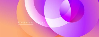 Soyut arkaplan özellikleri üst üste biniyor. Renkler turuncu, pembe ve mordan modern görsel efekt yaratıyor. Dijital projeler için uygun minimalist tasarım.