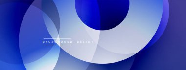 Soyut mavi tasarım, üst üste binen daireler. Gradyan gölgeler derinlik yaratır, modern estetik. Özgeçmiş ve sunumlar için uygun minimalist kompozisyon. Sorunsuz geçişler, rahatlatıcı görsel deneyimler..