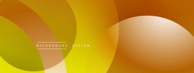 Soyut arkaplan özellikleri üst üste binen daireler, gradyanlar. Sıcak tonlar göz alıcıları, portakallar, kahverengiler. Minimalist tasarım modern estetik, pürüzsüz geçişleri çağrıştırıyor derinlik yaratıyor.