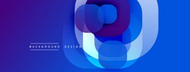 Üst üste binen daireler içeren soyut kompozisyon, derin mavilerden açık tonlara doğru gradyanlar. Modern tasarım derinliği, hareketi, görsel uyumu çağrıştırıyor. Arkaplan metni arkaplan tasarımı okur.