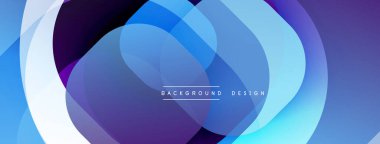 Soyut katmanlı çemberler dinamik görsel efekt yaratır. Mavi, mor renkler kompozisyona hakim. Modern tasarım arka planlar, sunumlar, dijital sanat projeleri için uygundur.