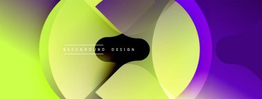 Soyut sıvı şekilleri örtüşür ve canlı bir değişim etkisi yaratır. Sarı, yeşil, mor renkler kusursuz bir şekilde harmanlanır. Arkaplan ve sunumlar için modern tasarım ögesi.