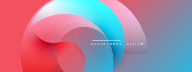 Soyut sıvı şekilleri örtüşür ve canlı renk değişimleri yaratır. Pembe, mavi renkler kompozisyona hakim. Arkaplan ve sunumlar için modern tasarım ögesi.