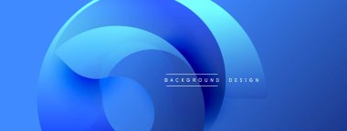 Soyut mavi tasarım üst üste binen dairesel katmanlar içeriyor. Gradyan gölgeler derinlik yaratır, modern estetik. Minimalist kompozisyon arka planlara, sunumlara uyuyor. Yumuşak geçişler görsel cazibe sunar.
