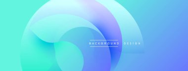 Soyut arkaplan özellikleri akan şekiller, gradyanlar. Turkuaz, mavi, lavanta renkleri yumuşak görsel efekt oluşturur. Dijital projeler için uygun minimalist tasarım.