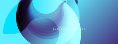 Soyut sıvı şekilleri üst üste binerek dinamik bileşim oluşturur. Mavi, turkuaz, mor renkler kusursuz bir şekilde harmanlanır. Modern tasarım hareketi, enerjiyi, entelektüeli çağrıştırıyor. Minimalist estetik.