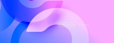 Soyut sıvı şekilleri mor, mavi renkleri harmanlıyor. Yumuşak eğimler dinamik arkaplan yaratır. Minimalist tasarım, dijital projeler için uygun modern estetiği çağrıştırıyor.
