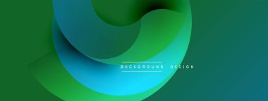 Soyut sıvı şekilleri üst üste binerek dinamik yeşil-mavi gradyan oluşturur. Modern tasarım derinlik, hareket, pürüzsüz geçişler öneriyor. Minimalist estetik, ideal zemin.