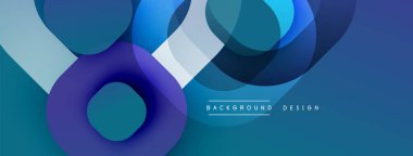 Üst üste binen daireler içeren soyut kompozisyon, değişik tonlarda mavi, mor. Dinamik tasarım modern, akan görsel deneyimler yaratır. Minimalist estetik arka planlar.