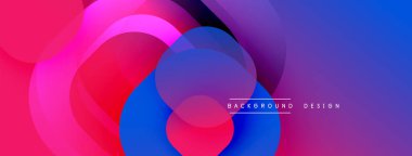 Soyut sıvı şekilleri örtüşür ve canlı renk değişimleri yaratır. Pembe, mor, mavi renkler kusursuz bir şekilde harmanlanır. Modern tasarım hareketi, enerjiyi, görsel cazibeyi çağrıştırıyor.