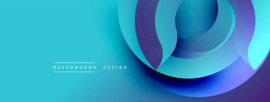 Soyut arkaplan özellikleri katmanlı dairesel şekiller. Renkler canlı turkuazdan koyu mora dönüşüyor. Modern tasarım akıcılığı, derinliği, görsel ilgiyi çağrıştırıyor.