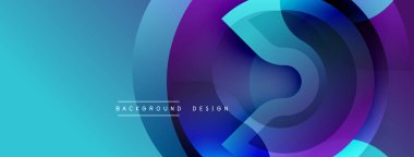 Soyut akışkan şekiller, canlı mavi mor gradyanlar. Üst üste binen katmanlı modern tasarım dinamik görsel efekt yaratır. Arkaplan, pankart ve sunumlar için uygun.