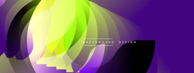 Soyut akış şekilleri dinamik bileşimler yaratır. Canlı gradyanlar sarı, yeşil ve mor renkleri harmanlarlar. Arka planlar ve sunumlar için modern tasarım öğesi. Pürüzsüz geçişler hareketi ve enerjiyi akla getiriyor.