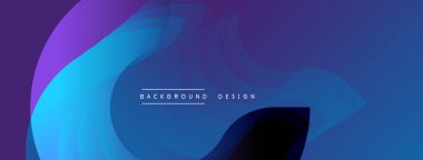 Soyut sıvı şekilleri canlı mavileri, morları harmanlıyor. Dinamik kompozisyon modern arka plan yaratır. Yumuşak eğimler hareketi, derinliği gösterir. Minimalist tasarım çok yönlü görsel öğe sunar.