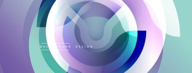 Soyut dairesel katmanlar dinamik görsel efekt yaratır. Yumuşak pastel renkler harmanlanarak modern arkaplan oluşturuyor. Dereceli gölgeler derinliği arttırır, temiz estetik sunar.