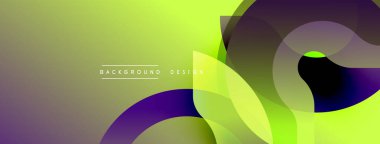 Soyut bileşim, üst üste binen şeffaf şekiller. Renk salgısı, mor, gri yaratılış derinliği. Modern tasarım akıcılığı, hareketi, görsel uyumu çağrıştırıyor. Minimalist estetik.