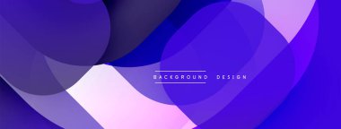Soyut mor tasarım. Üst üste binen daireler akışkan, modern zemin oluşturur. Dereceli gölgeler derinlik ve görsel ilgi sunar.