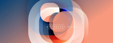 Soyut çemberler çakışıyor, canlı bir değişim etkisi yaratıyor. Modern tasarım arka planlar ve sunumlar için uygundur. Yumuşak geçişler görünür.