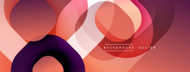 Soyut örtüşen daireler, eğimli gölgeler. Sıcak renkler kompozisyona hakim, modern görsel efekt yaratır. Minimalist tasarım.