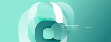 Soyut dairesel katmanlar modern tasarım yaratır. Teal renkleri baskın, temiz estetik sunuyor. Minimalist kompozisyon, pürüzsüz gradyanlar mevcut.
