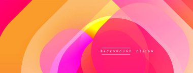 Soyut renkli katmanlar dinamik görsel efekt yaratır. Gradyan renkler harmanlanarak modern arkaplan tasarımı oluşturur. Pürüzsüz şekiller örtüşür.